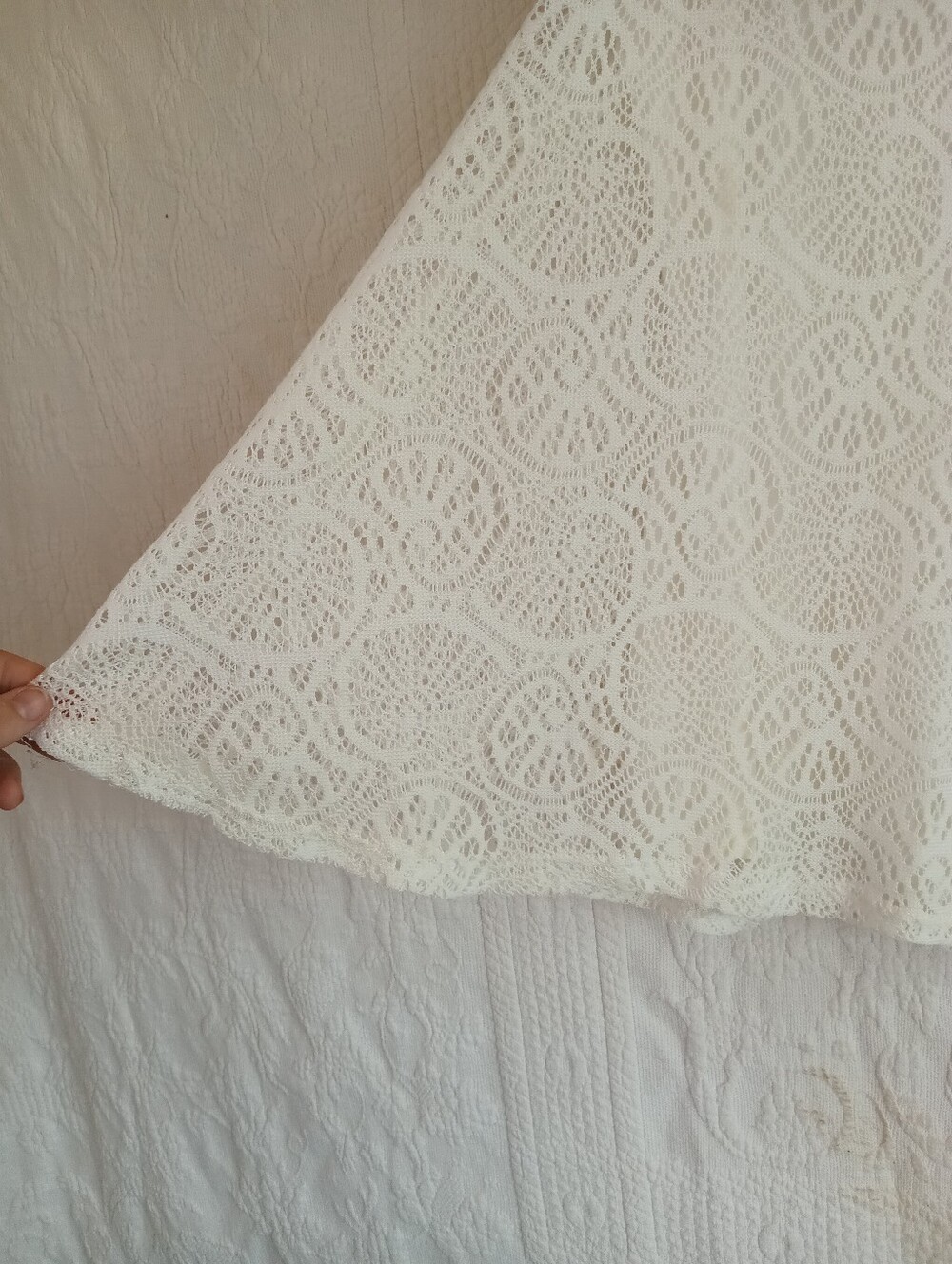 Jm Fluerette White Lace Swing Tank Top Pretty Femme Boho Summer Crew Neck Plus - Picture 5 of 10